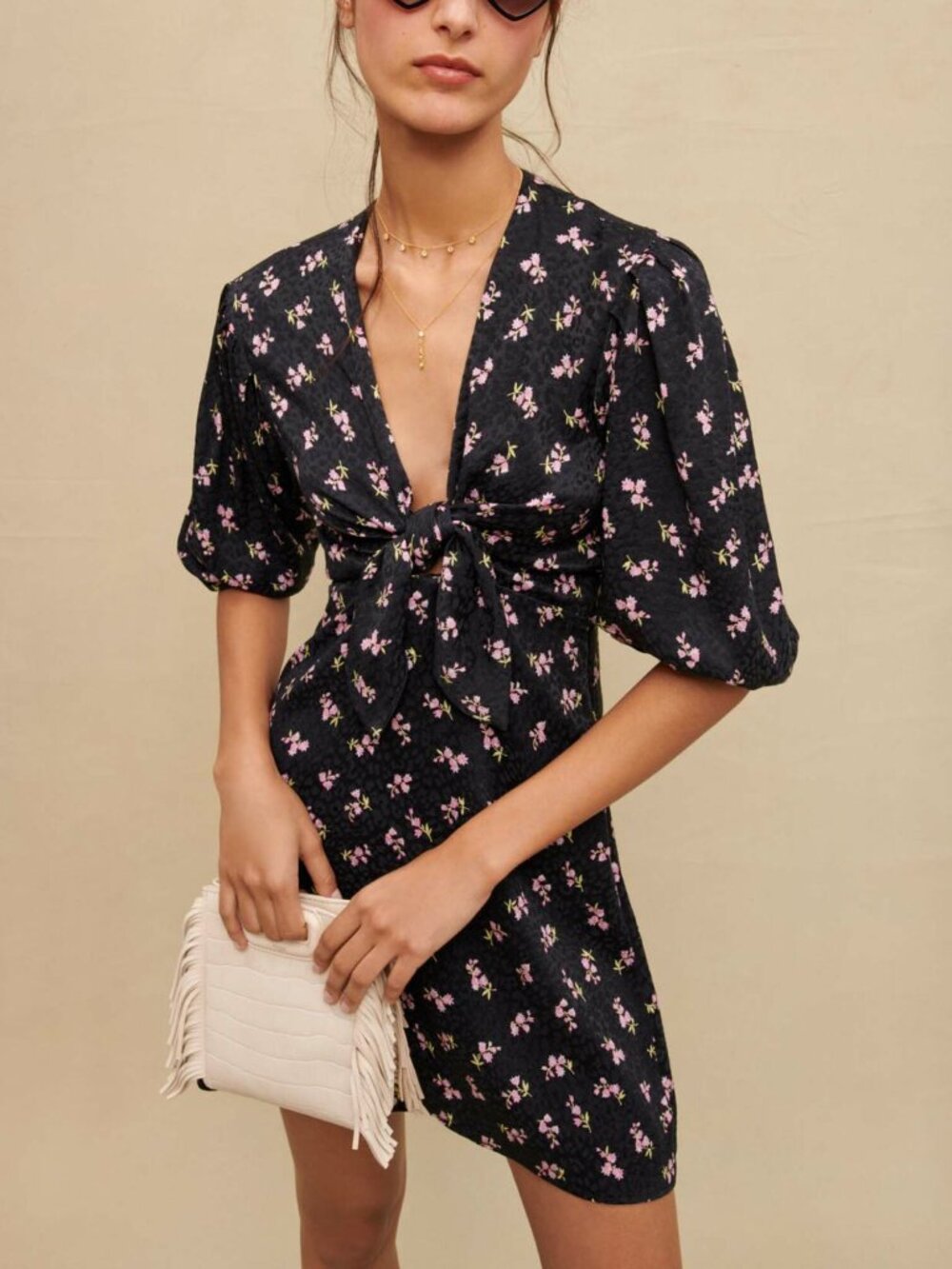 NWT MAJE short bow dress FR 34/US 2 $345 MSRP